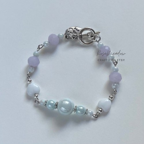 Fresh Lilac Heart Bracelet - Etsy