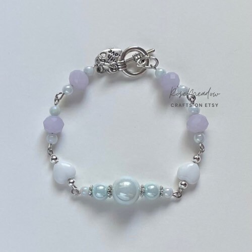 Fresh Lilac Heart Bracelet - Etsy