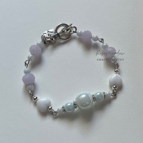 Fresh Lilac Heart Bracelet - Etsy