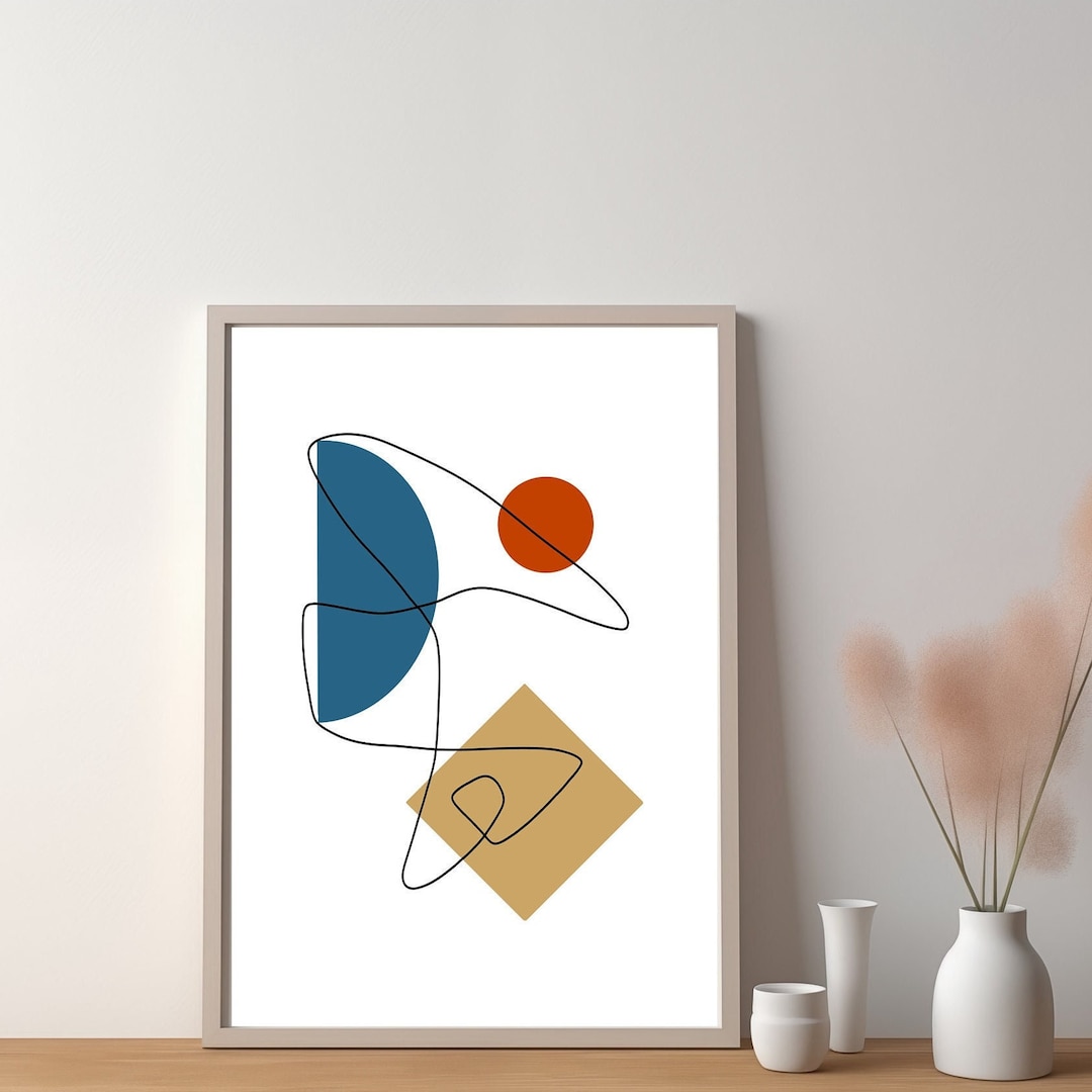 Geometric Minimalist Art | Abstract Wall Print | Aesthetic Home Decor ...