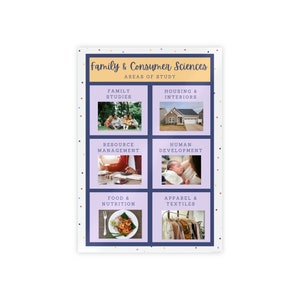 Family & Consumer Sciences Areas of Study Poster
