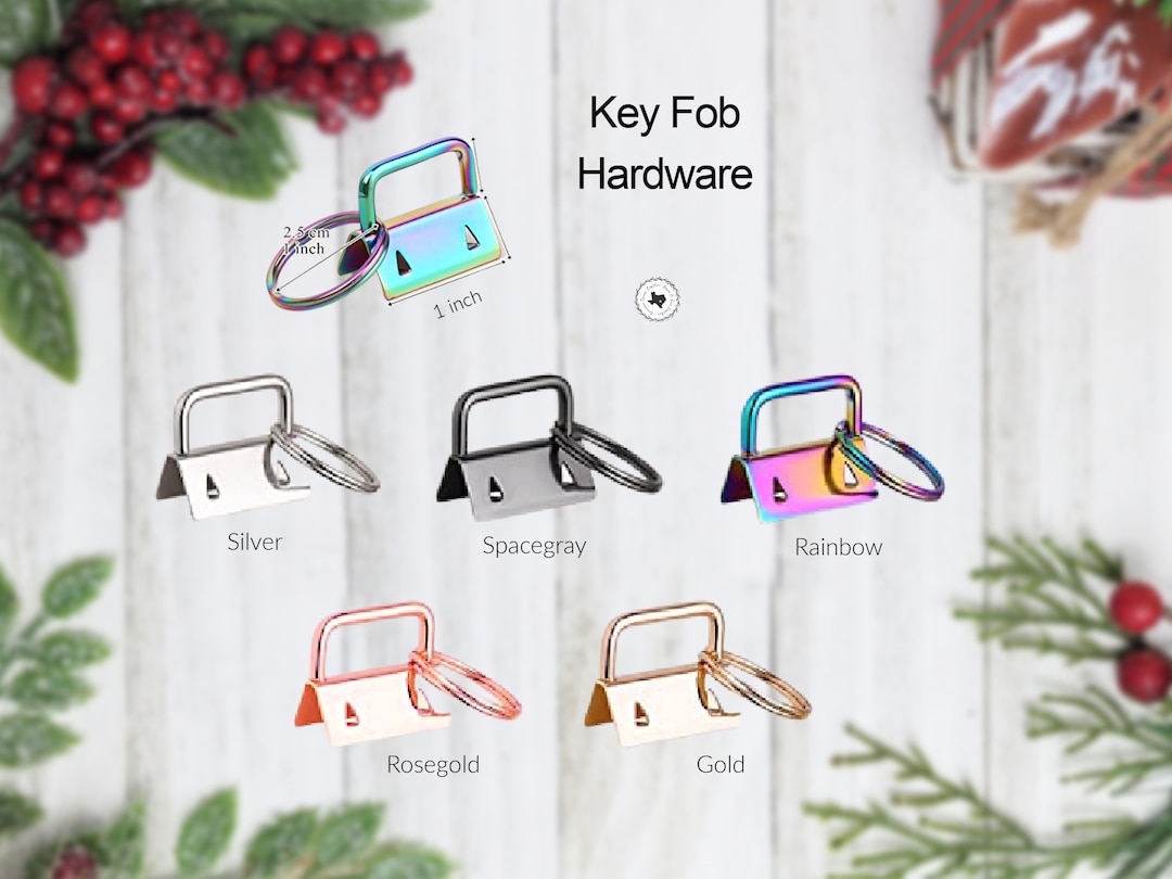 Key Fob Metal Hardware Clasp With Split Ring Etsy