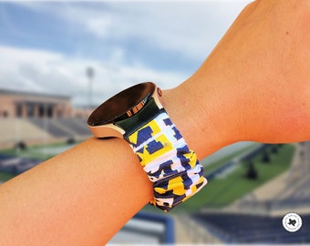 Michigan Football Team Scrunchie Watch Band | Maize and Blue | Ann Arbor Fan Accessory