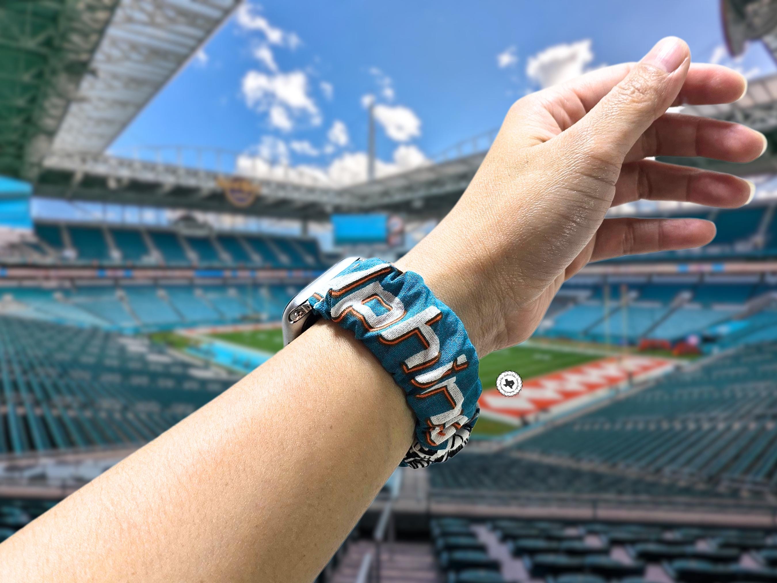 Handmade FL Football Team Scrunchie Watch Band for Apple Watch, Fitbit ...