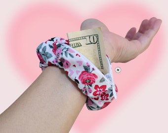 Cotton Zipper Scrunchie Watch Band: Fits Apple, Samsung, Fitbit, Garmin