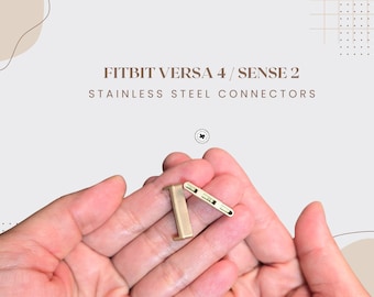 Fitbit Versa 4 Adapter, Fitbit Sense 2 Stainless Steel Connector, Spring Bars