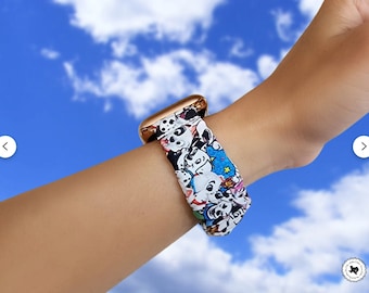 Dalmatian Dogs Scrunchie Watch Band: Apple, Fitbit, Samsung (20mm)