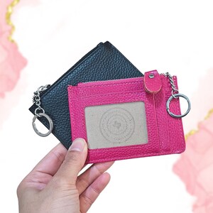 Personalized Zipper ID Wallet | Black Pink | Boxing Day 50 OFF