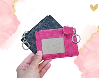 Personalized Zipper ID Wallet | Black Pink | Boxing Day 50 OFF