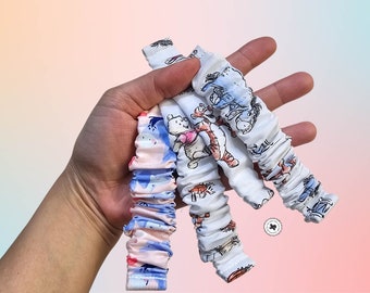 Winnie The Pooh Scrunchie Apple Watch Band, Handmade Cotton Fabric
