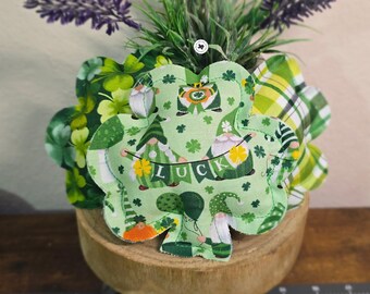 Handmade Shamrock Pillow: Lucky Irish Decor, Tiered Tray Filler
