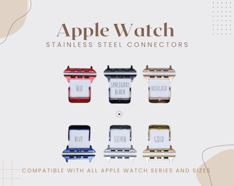 Jeu d'adaptateurs pour bracelet Apple Watch : acier inoxydable, séries 1-10 et Ultra