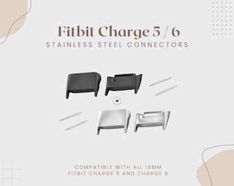 Fitbit Charge 5/6 Stainless Steel Adapter: Spring Bar Connector