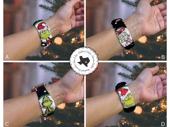Green Christmas Thief Scrunchie Apple Watch Band