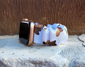 Handmade Leopard Cow Print Scrunchie Watch Band