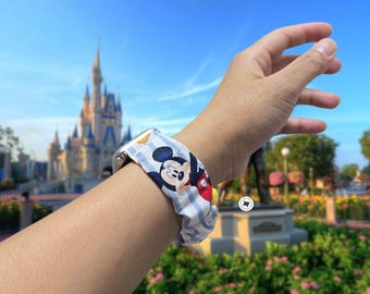 Mouse Scrunchie Apple Watch Band: Handmade Cotton Fabric
