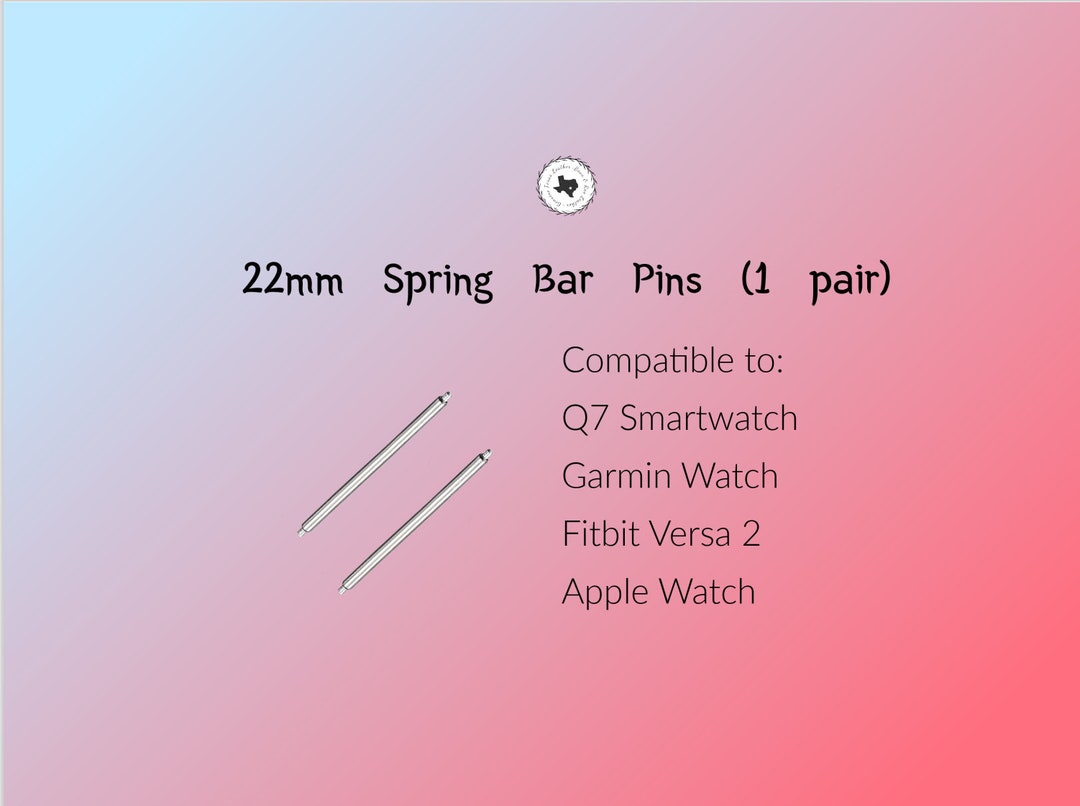 22mm Quick Release Spring Bar Pins for Apple Watch, Samsung Watch ...
