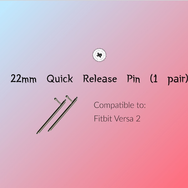 22mm Quick Release Spring Bar Pins for Fitbit Versa 2 Connector