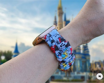 Mouse Ears Cotton Scrunchie Apple Watch Band: Playful Whimsical Design
