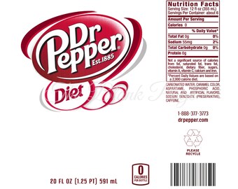 Most Flavorful Best Diet Drink Label 20oz Tumbler Wrap - Etsy