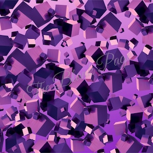 3D Purple Boxes 20oz Skinny Tumbler Wrap, Abstract Tumbler Decal, Instant Download, JPG