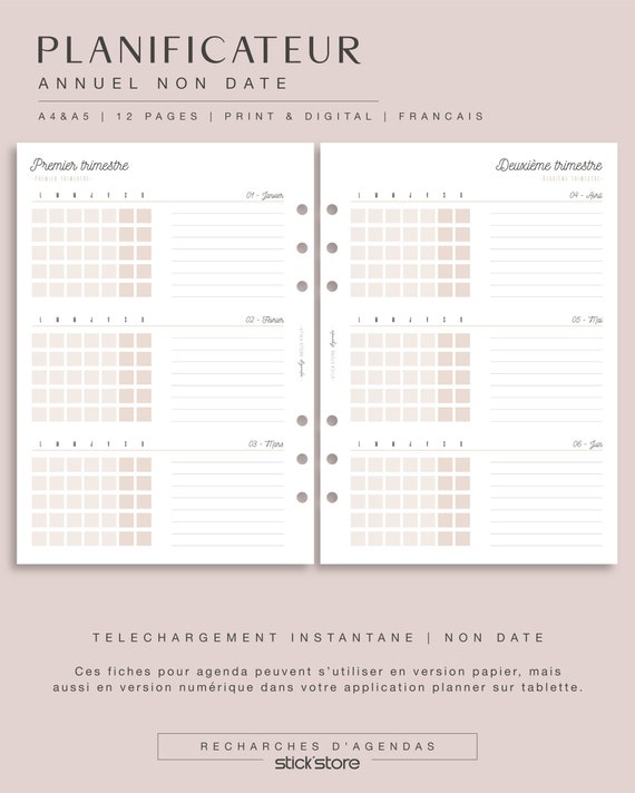 Lijken Doorzichtig Bont Annual Pages for Paper and Digital Diary Planner Refills in - Etsy