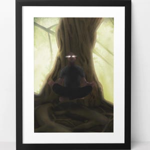Meditation Art | Tree of Life | Meditation Tree Art | Relaxing Wall Art | Zen Room Digital Printable | Peaceful Wall Art