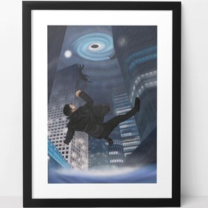 Multi Dimensionaler Reisender | Portalschieber| Sci-Fi Original Kunstwerk | Alternative Realität Druck | Sci-Fi | Sofortdownload | Digitaldruck