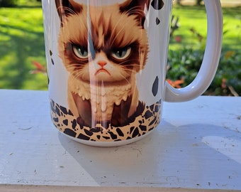 Taza de gato gruñón