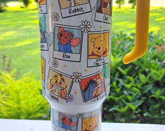 Winnie the Pooh Tumbler, 40oz Insulated Mug, Pick Your Handle