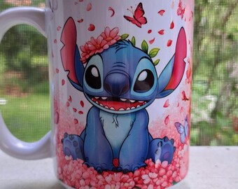Taza de cerámica de 433 ml con Stitch