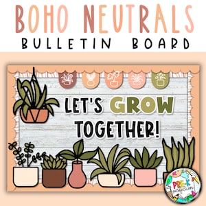 BOHO Plants Bulletin Board | Back to School Decor | Plant Classroom Decor