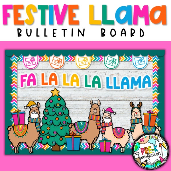 Christmas Llama Bulletin Board | Holiday Board | Fa La La Llama Decor