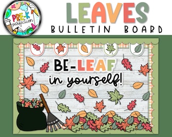 Fall Leaves Bulletin Board | Motivational Fall Decor | Fall bulletin board