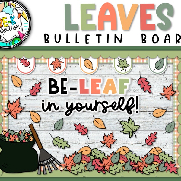 Fall Leaves Bulletin Board | Motivational Fall Decor | Fall bulletin board