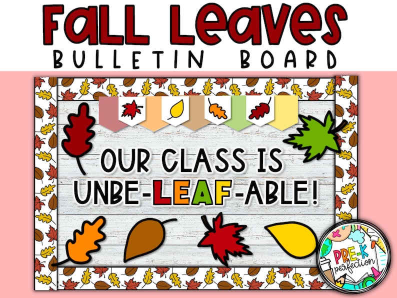 Fall Leaves Bulletin Board Colorful Leaves Bulletin Board - Etsy