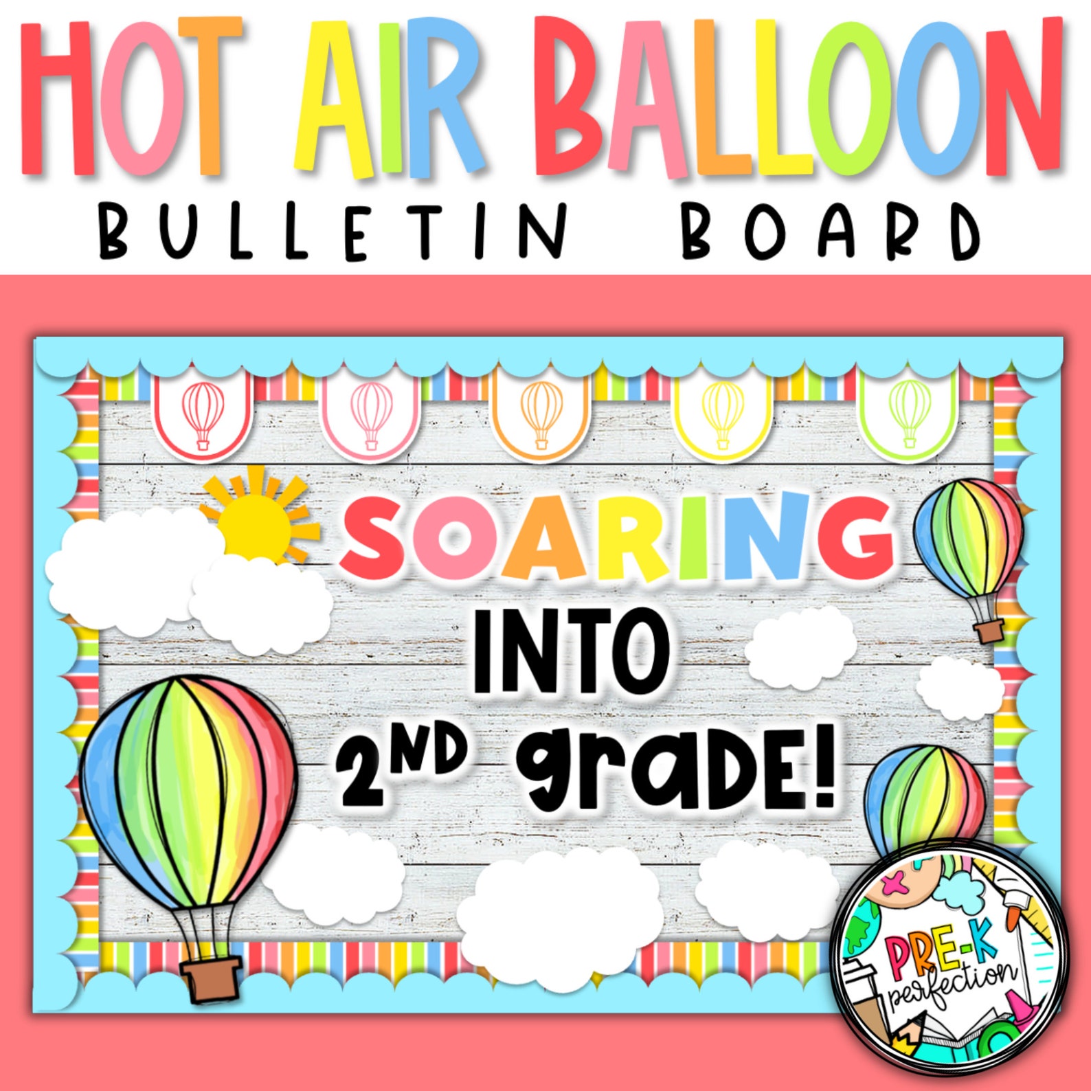 Hot Air Balloon Bulletin Board: Classroom Decor (digital Download) - Etsy