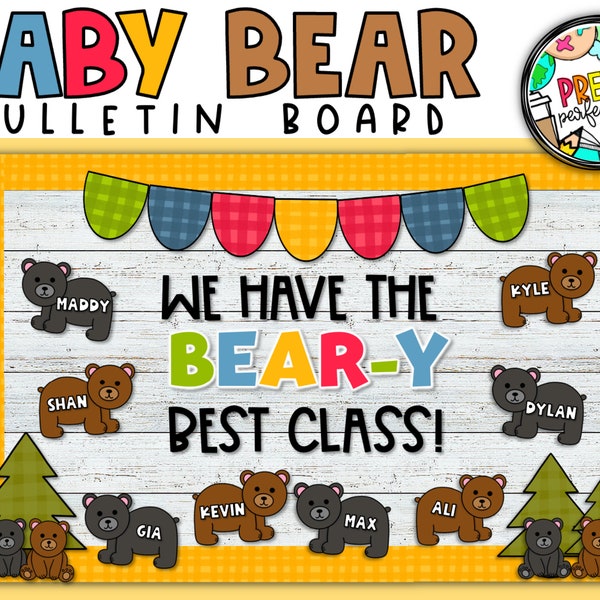 Baby Bear Classroom Bulletin Board Kit (Digital Download)