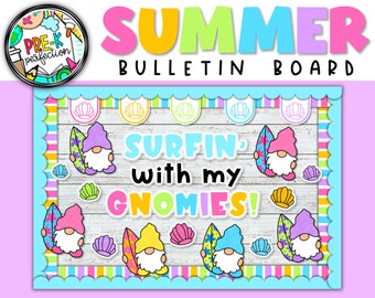 Surfin' Gnomes Bulletin Board | Summer Decor | Surfin' with my Gnomies