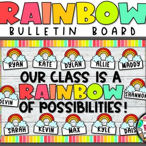 Spring Bulletin Board | Rainbow Bulletin Board | Digital Product