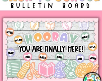 Pastel Back to School Bulletin Board Decor (Digital Download)