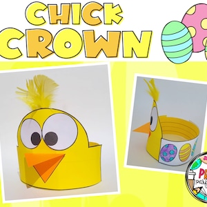 Chick Paper Crown | Easter Chick DIY Hat | Digital Product