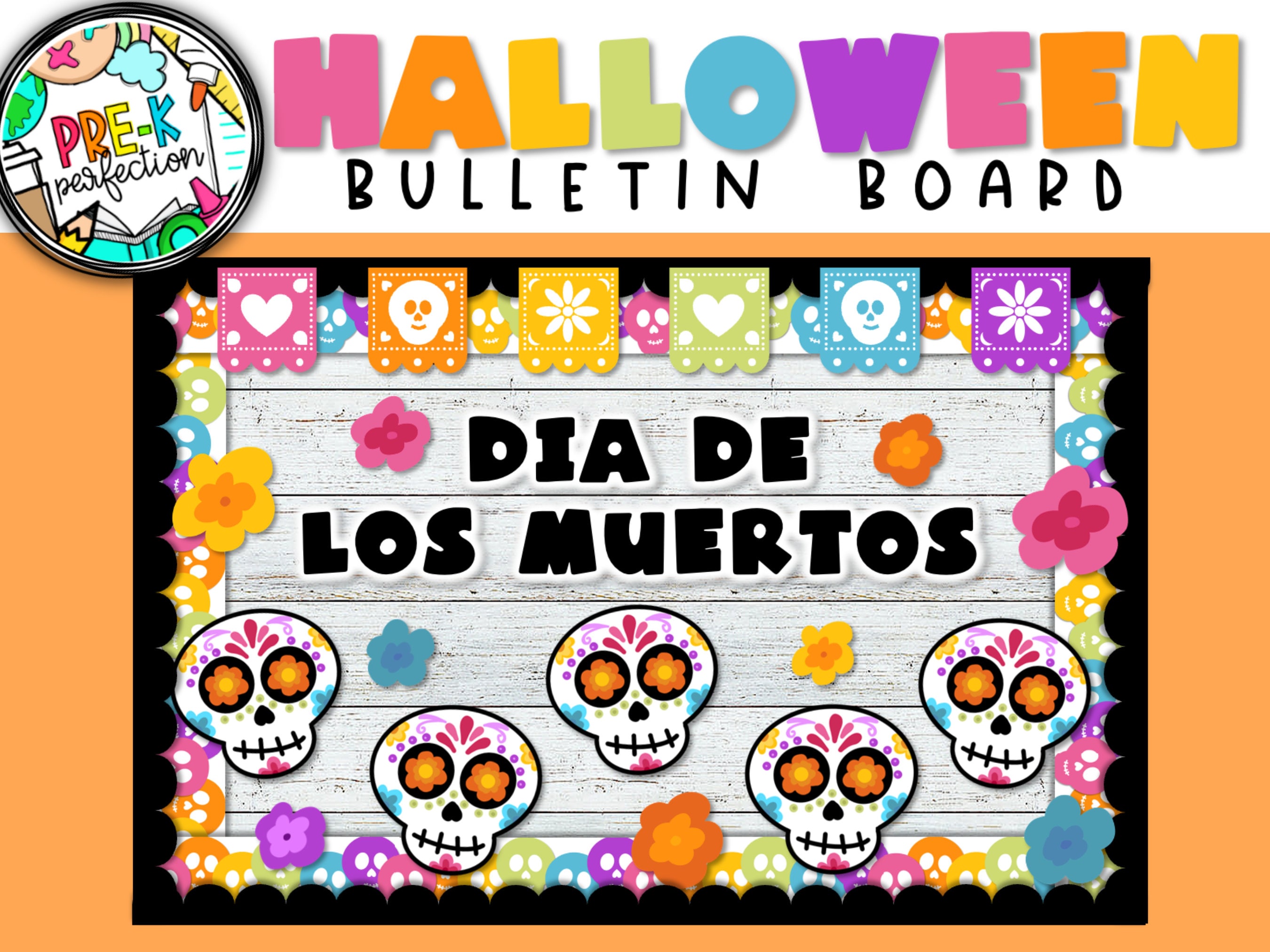 JUESMOS Day Of The Dead Deko-Set – 35 Bunte Zuckerschädel Ausschnitte Für Halloween & Dia De Los Muertos Party