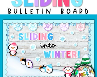 Winter Penguin Bulletin Board Kit: Classroom Decor (Digital Download)