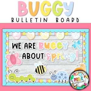 SPRING BUG Bulletin Board | Cute Bug Decor | Spring Door Decor