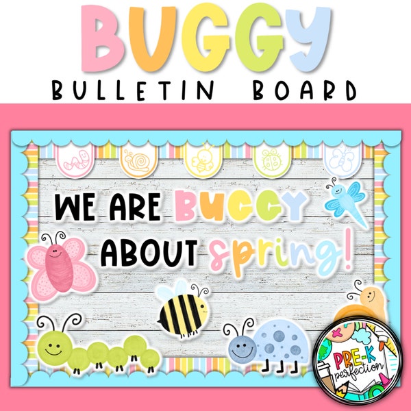 SPRING BUG Bulletin Board | Cute Bug Decor | Spring Door Decor