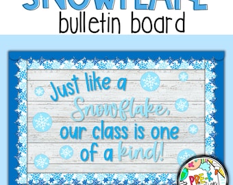 Snowflake Winter Bulletin Board Kit: Verschneites Klassenzimmer Dekor (Digitaler Download)