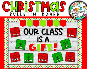 Christmas Gift Bulletin Board Kit | Holiday Classroom Decor (Digital Download)
