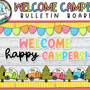 Welcome Campers Bulletin Board | Camping Bulletin Board | Back to School Bulletin Board Kit