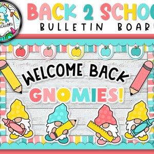 Welcome Back to School Bulletin Board | Back to School Decor | School Gnome